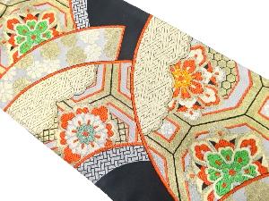 アンティーク　地紙に華紋・古典柄織り出し袋帯（着用可）